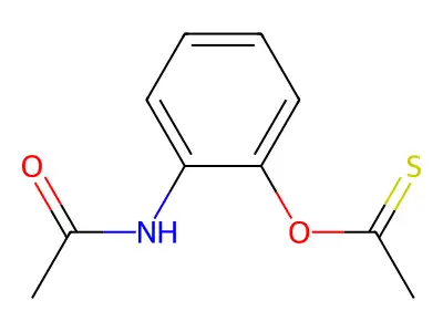 Acetic acid, thio-, 2-(acetamidophenyl) ester structure