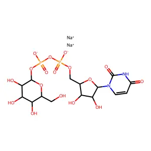 Uridine 5'-diphosphoglucose disodium structure