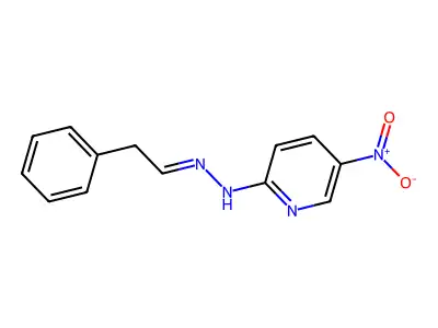 5-nitro-N-(2-phenylethylideneamino)pyridin-2-amine structure
