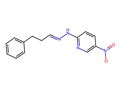 5-nitro-N-(3-phenylpropylideneamino)pyridin-2-amine structure