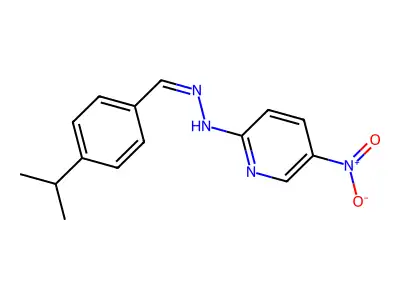 4-Isopropylbenzaldehyde-(5-nitro-2-pyridyl)hydrazone structure