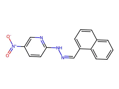 2-{2-[(Naphthalen-1-yl)methylidene]hydrazinyl}-5-nitropyridine structure