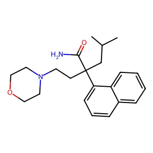 1-Naphthaleneacetamide, alpha-(sec-butyl)-alpha-(2-morpholinoethyl)- structure
