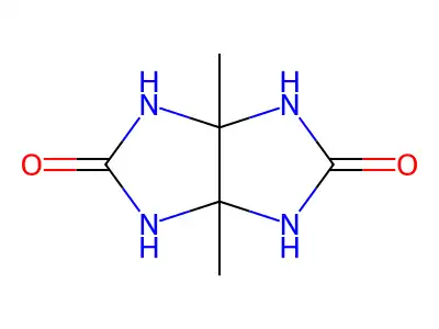Tetrahydro-3a,6a-dimethylimidazo(4,5-d)imidazole-2,5(1H,3H)-dione structure