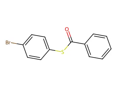 Benzenecarbothioic acid, S-(4-bromophenyl) ester structure