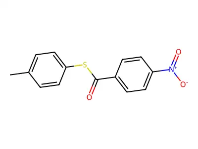 Benzoic acid, p-nitrothio-, S-(p-tolyl) ester structure