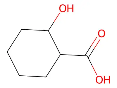 (1S,2R)-2-hydroxycyclohexane-1-carboxylic acid structure