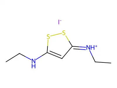 3,5-Bis(ethylamino)-1,2-dithiolium iodide structure