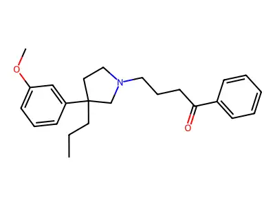 Butyrophenone, 4-(3-(m-methoxyphenyl)-3-propylpyrrolidinyl)- structure
