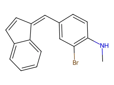 2-bromo-4-(inden-1-ylidenemethyl)-N-methylaniline structure