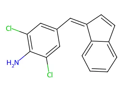 4-((1H-Inden-1-ylidene)methyl)-2,6-dichloroaniline structure