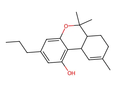 6a,7,8,10a-Tetrahydro-6,6,9-trimethyl-3-propyl-6H-dibenzo(b,d)pyran-1-ol structure