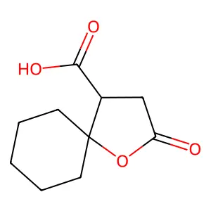 2-Oxo-1-oxaspiro(4.5)decane-4-carboxylic acid structure