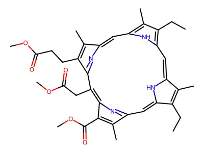 Chloroporphyrin-e6-trimethyl ester structure