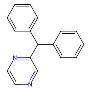 Benzhydryl pyrazine structure