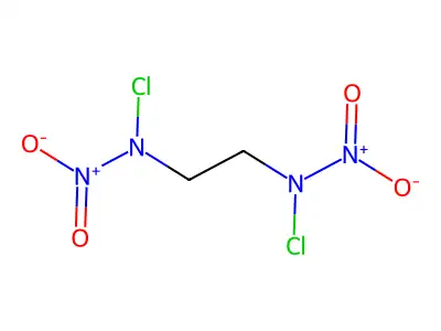 Ethylenediamine, N,N'-dichloro-N,N'-dinitro- structure