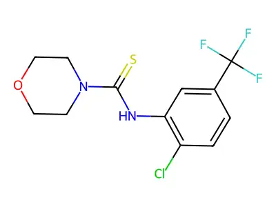 N-[2-chloro-5-(trifluoromethyl)phenyl]morpholine-4-carbothioamide structure