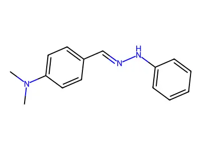 N,N-Dimethyl-4-[(2-phenylhydrazinylidene)methyl]aniline structure