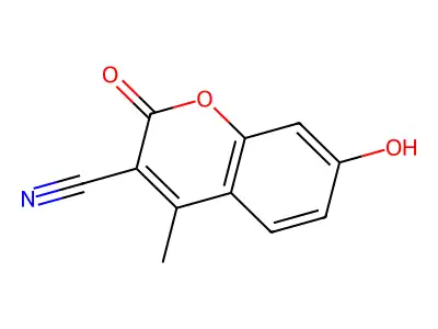 3-Cyano-7-hydroxy-4-methylcoumarin structure