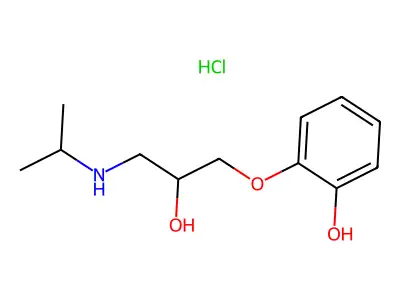 2-(2-Hydroxy-3-((1-methylethyl)amino)propoxy)phenol hydrochloride structure