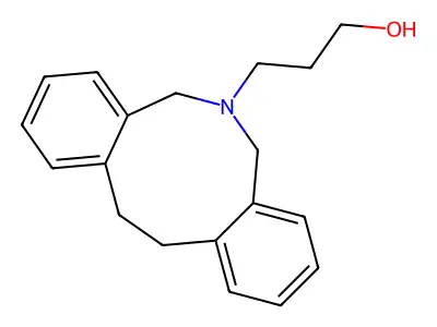 6H-Dibenz(c,g)azonine-6-propanol, 5,7,12,13-tetrahydro- structure