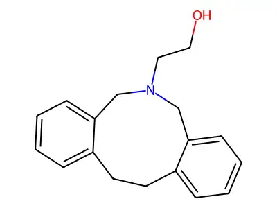 6H-Dibenz(c,g)azonine-6-ethanol, 5,7,12,13-tetrahydro- structure