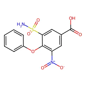 3-(Aminosulfonyl)-5-nitro-4-phenoxybenzoic acid structure