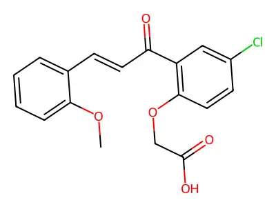 2-[4-Chloro-2-[3-(2-methoxyphenyl)prop-2-enoyl]phenoxy]acetic acid structure