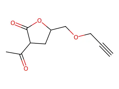 2(3H)-Furanone, dihydro-3-acetyl-5-(2-propynyloxymethyl)- structure