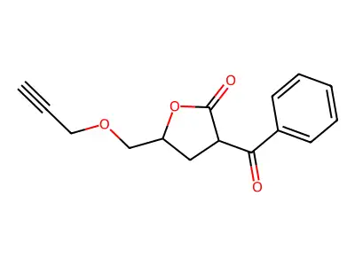 2(3H)-Furanone, dihydro-3-benzoyl-5-(2-propynyloxymethyl)- structure