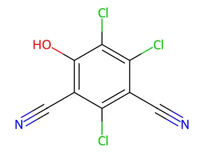 4-Hydroxy-2,5,6-trichloroisophthalonitrile structure