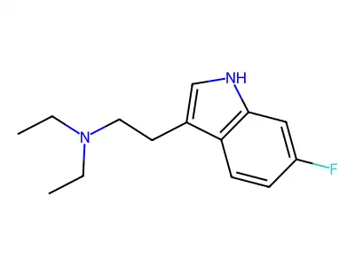 6-fluoro-N,N-diethyltryptamine structure