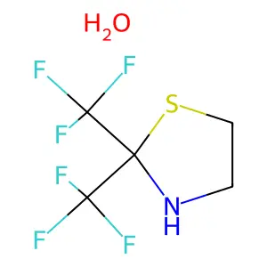 2,2-Bis(trifluoromethyl)-1,3-thiazolidine--water (1/1) structure
