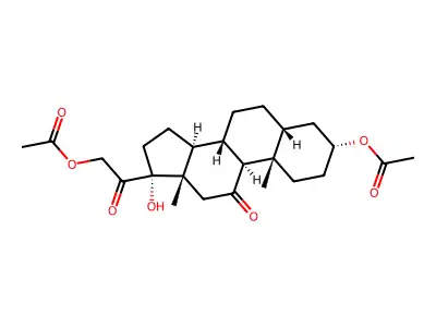 17-Hydroxy-11,20-dioxopregnane-3,21-diyl diacetate structure
