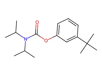 Carbamic acid, N,N-diisopropyl-, 3-tert-butylphenyl ester structure