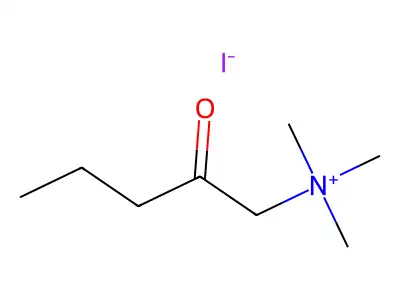 Ammonium, (2-oxopentyl)trimethyl-, iodide structure