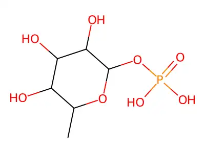 6-Deoxy-1-O-phosphonohexopyranose structure