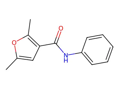 2,5-Dimethyl-3-furancarboxanilide structure