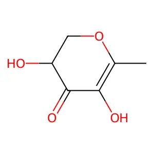 2,3-Dihydro-3,5-dihydroxy-6-methyl-4H-pyran-4-one structure