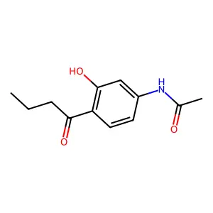 4'-Butyryl-3'-hydroxyacetanilide structure