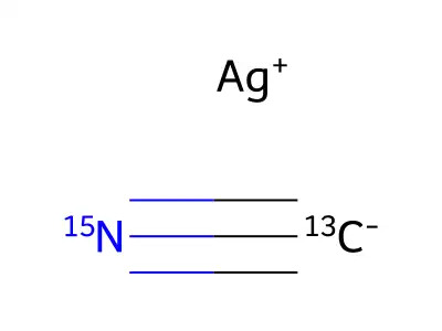 Silver cyanide-13C,15N structure