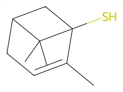 Bicyclo(3.1.1)hept-2-ene, mercapto-2,6,6-trimethyl- structure