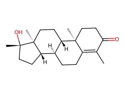 17-Hydroxy-4,17-dimethylandrost-4-en-3-one structure