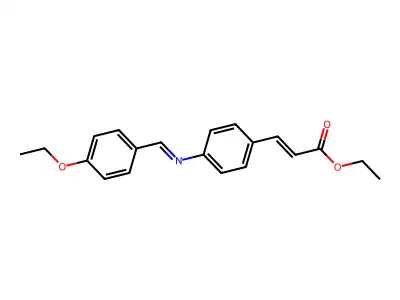 Ethyl-4-[4-ethoxybenzylideneamino]cinnamate structure
