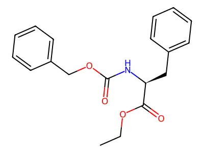 N-((Phenylmethoxy)carbonyl)-L-phenylalanine ethyl ester structure
