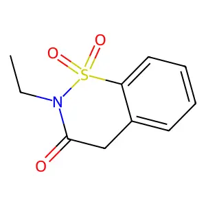 2H-1,2-Benzothiazin-3(4H)-one, 2-ethyl-, 1,1-dioxide structure