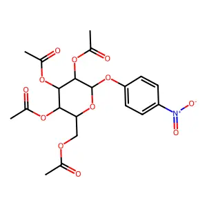 beta-D-Galactopyranoside, 4-nitrophenyl, 2,3,4,6-tetraacetate structure