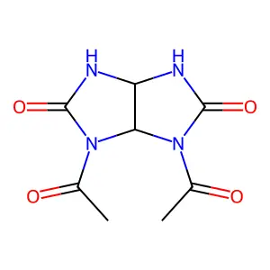 1,4-Diacetyltetrahydroimidazo(4,5-d)imidazole-2,5(1H,3H)-dione structure