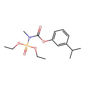 Carbamic acid, methylphosphono-, C-m-cumenyl diethyl ester structure