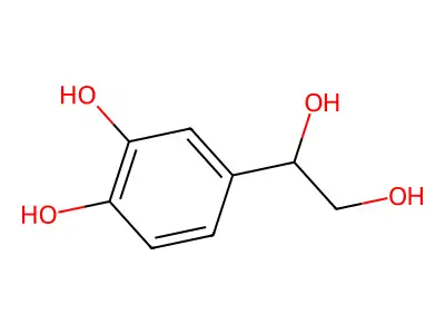 3,4-Dihydroxyphenylethyleneglycol structure